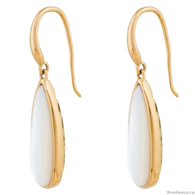 Серьги Fiore Luna, Капля SHELL WHITE